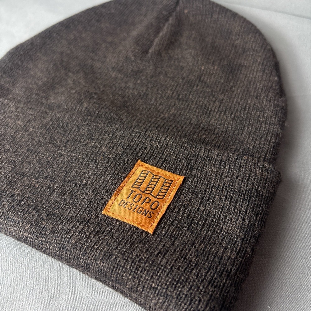Topo Designs Chocolate Knit Beanie One Size